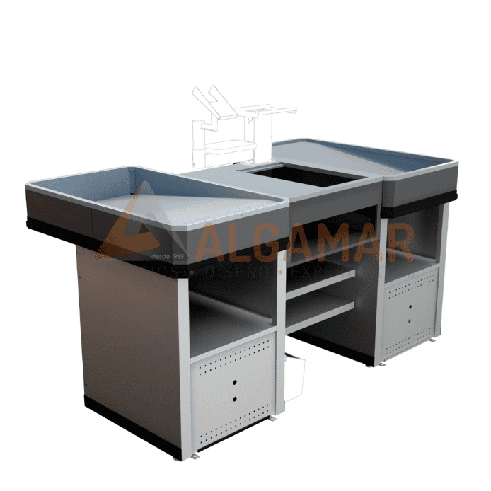 Puesto de Pago Tipo Herradura 1752x1000x900mm