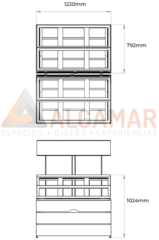 Mueble Fruver lateral 1220mm - Image 2