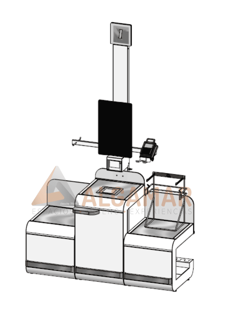 Self Checkout con Mesa Auxiliar